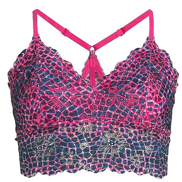 No Boundries Lace Racerback Bralette- Multi-Color - Picture 1 of 7